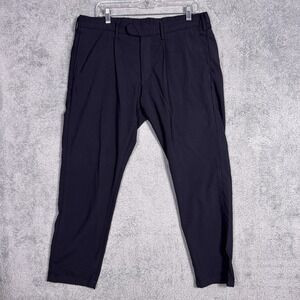 Eleventy Platinum Special Collection Pleated Pants Mens 36x29 Milano Italy Navy